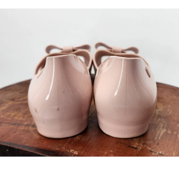 Melissa Classic Blush Pink Nude Peep Toe Classic Classy Jellie Flat Size EU 40 9 - Picture 6 of 15